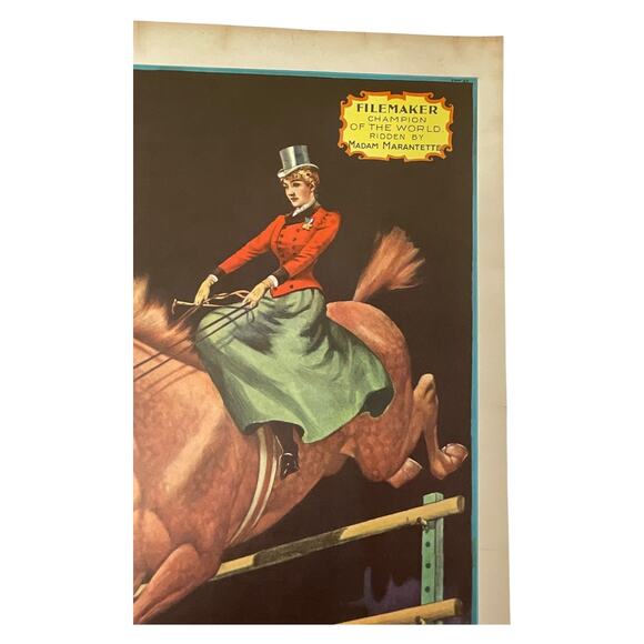 Vintage 1969 Circus World Museum Adam Forepaugh Poster 19x13.5 Horse Jump - Picture 7 of 8